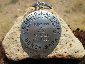 Emory Peak Bench Mark Token Keychain